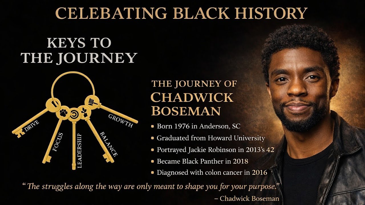 Chadwick Boseman | Celebrating Black History | Don't Waste Your Window | Keys To The Journey 
