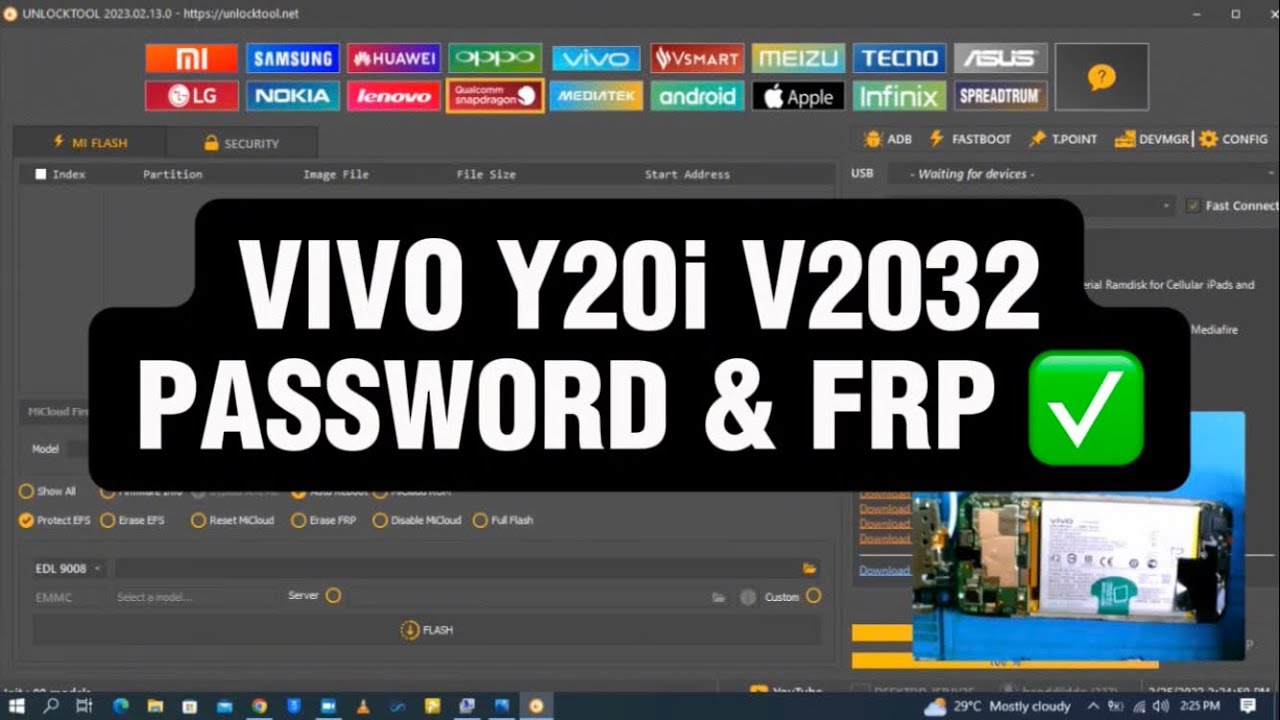 VIVO Y20i V2032 PD2034F PASSWORD & FRP DONE WITH UNLOCKTOOL