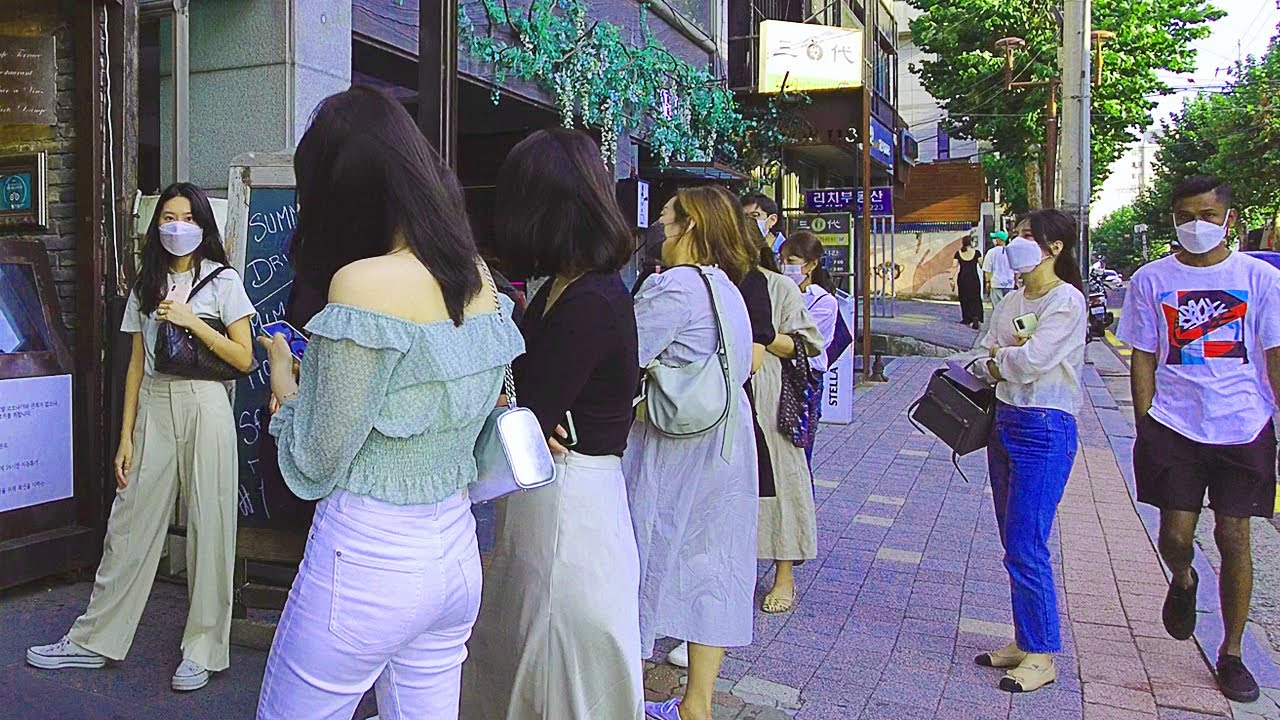 🚶 Прогулка Hangangjin Hannam-dong cafe street Itaewon антикварная мебель улица
