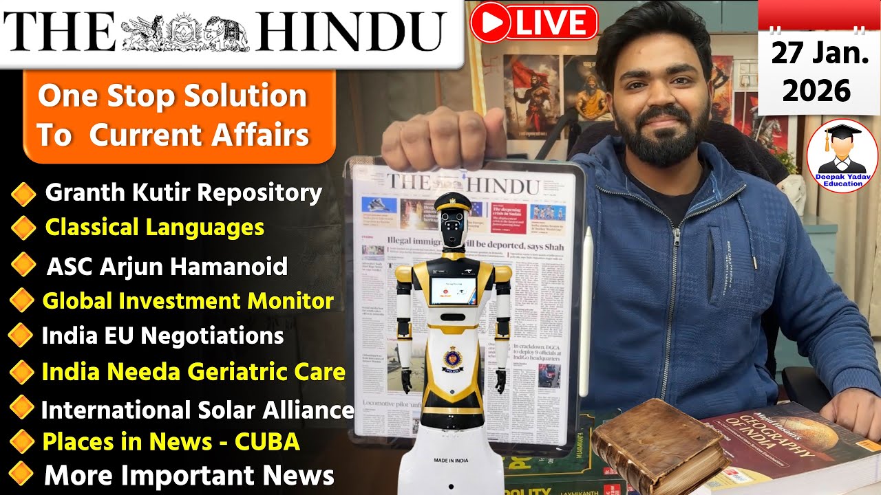 27 January 2026 | The Hindu Newspaper Analysis Today | Editorial Analysis  | Current Affairs Today