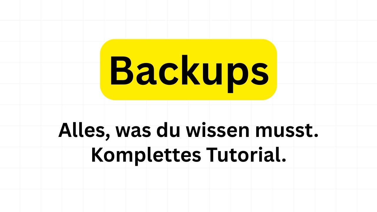 Alles, was du &uuml;ber Backups und Datensicherung wissen musst.