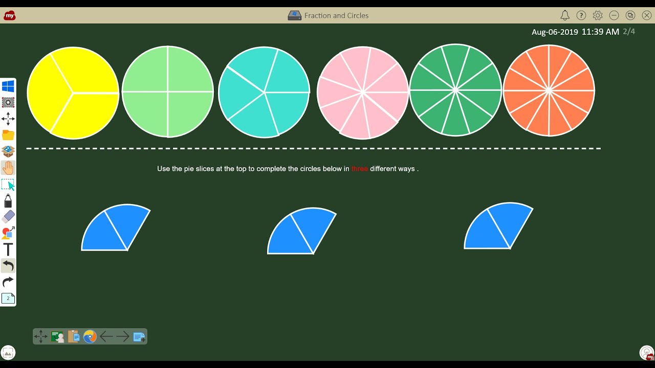 myViewBoard 原創內容：分數及圓餅圖