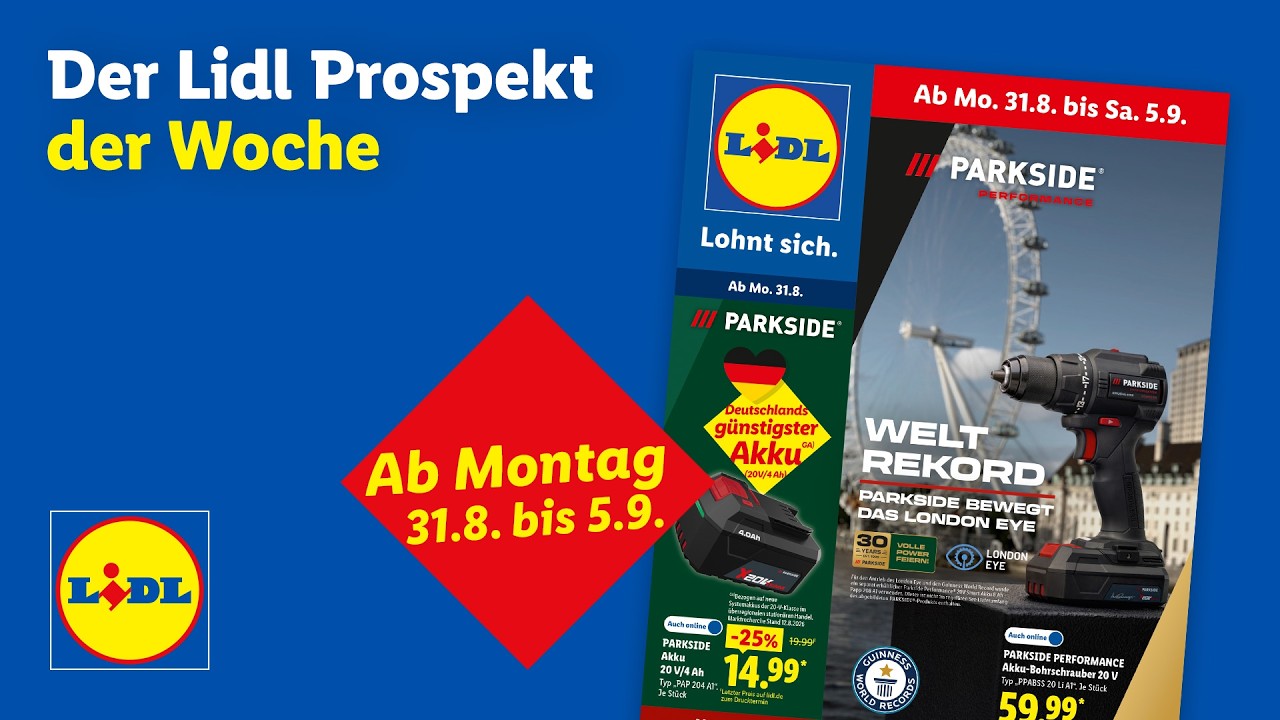 Der Lidl Prospekt der Woche | Angebote von Montag, 31.08.  bis Samstag, 05.09