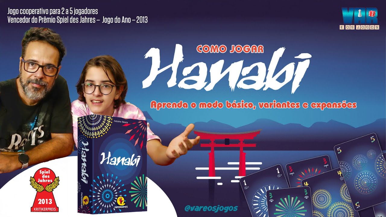 Como jogar HANABI com expansões e variantes