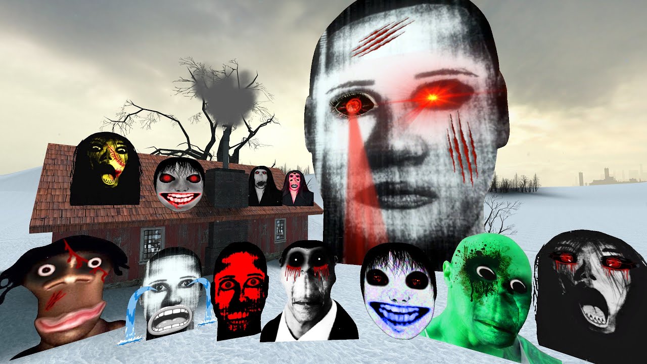 Giant Selene, Yoshie, Obunga, Grudge, Terrible Tornado Vs Cottage | Nextbot Chase GMOD