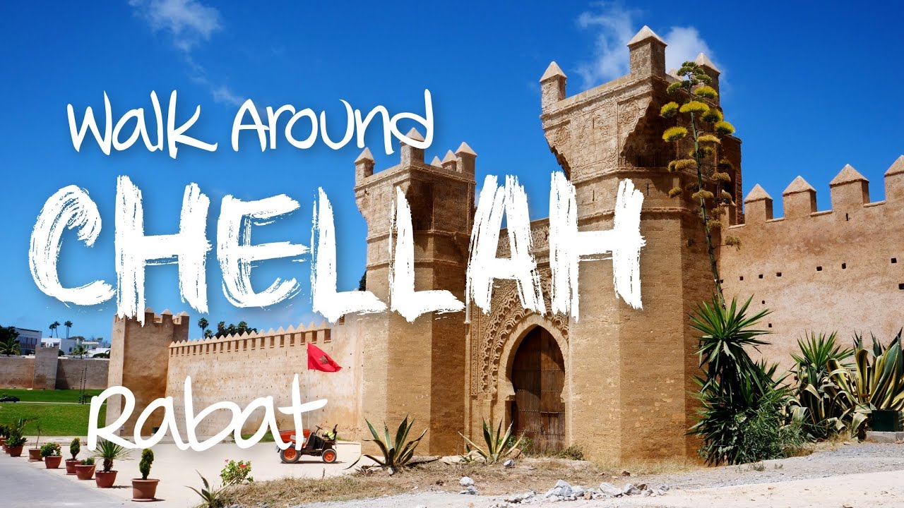 Walk Around CHELLAH Fortress Castle Rabat 4k Morocco 🇲🇦