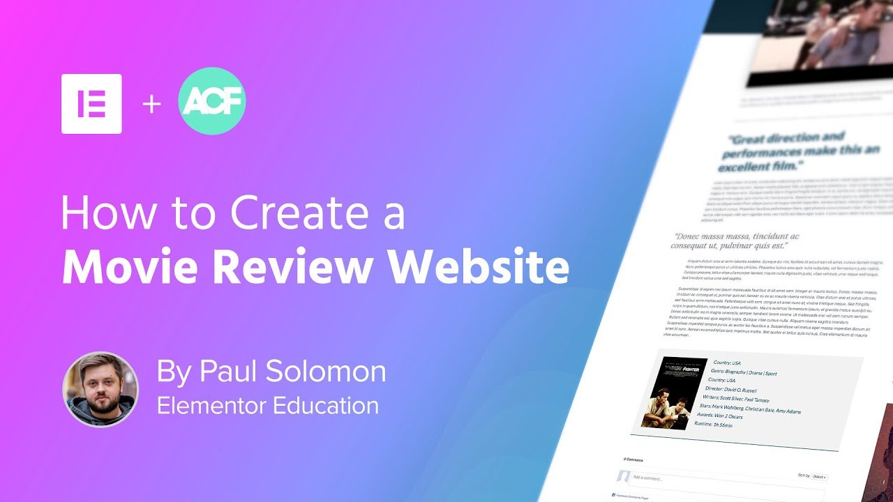 Advanced Custom Fields Tutorial: Create a WordPress Movie Review Website