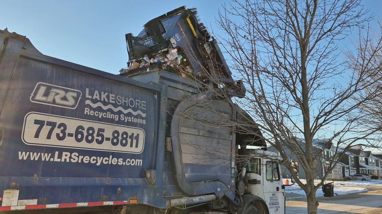 LRS garbage truck on recycle #garbagetruck 