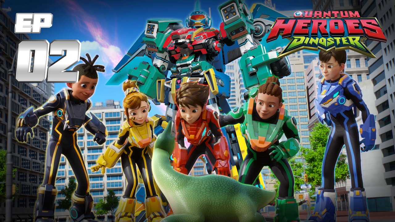 EQUIPO DINOSTER：HÉROES CUÁNTICOS | S2 02 EL CAOS DEL BRAQUIOSAURIO EN LA ESCUELA