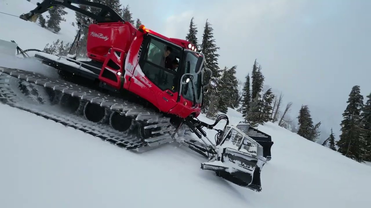 Pistenbully Snowcat Adventure Grooming the Trails Mt. Rose Ski Tahoe!