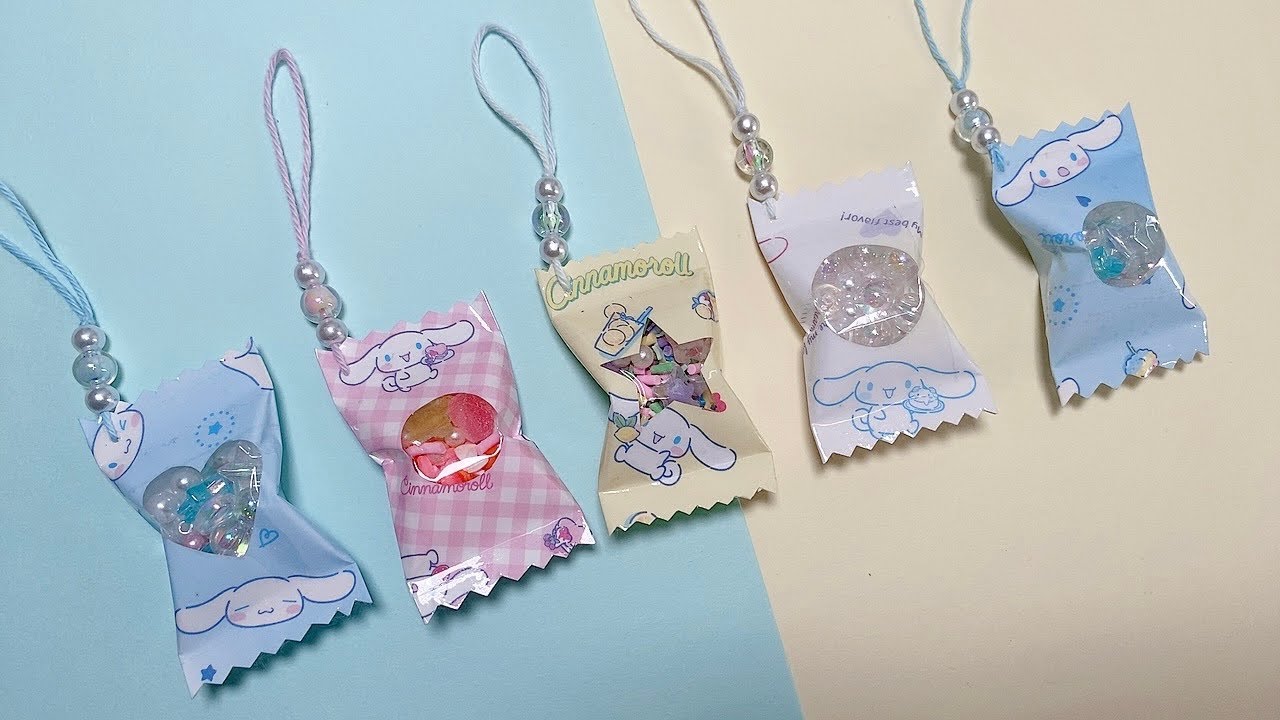【折り紙】シナモンの飴ちゃんキーホルダーの作り方⭐️可愛い手作りチャーム