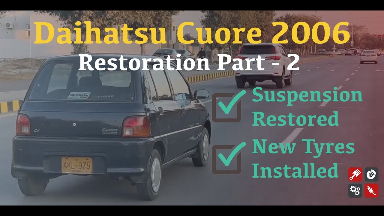 Daihatsu Cuore Restoration Part 2 - Suspension & Tyres Test