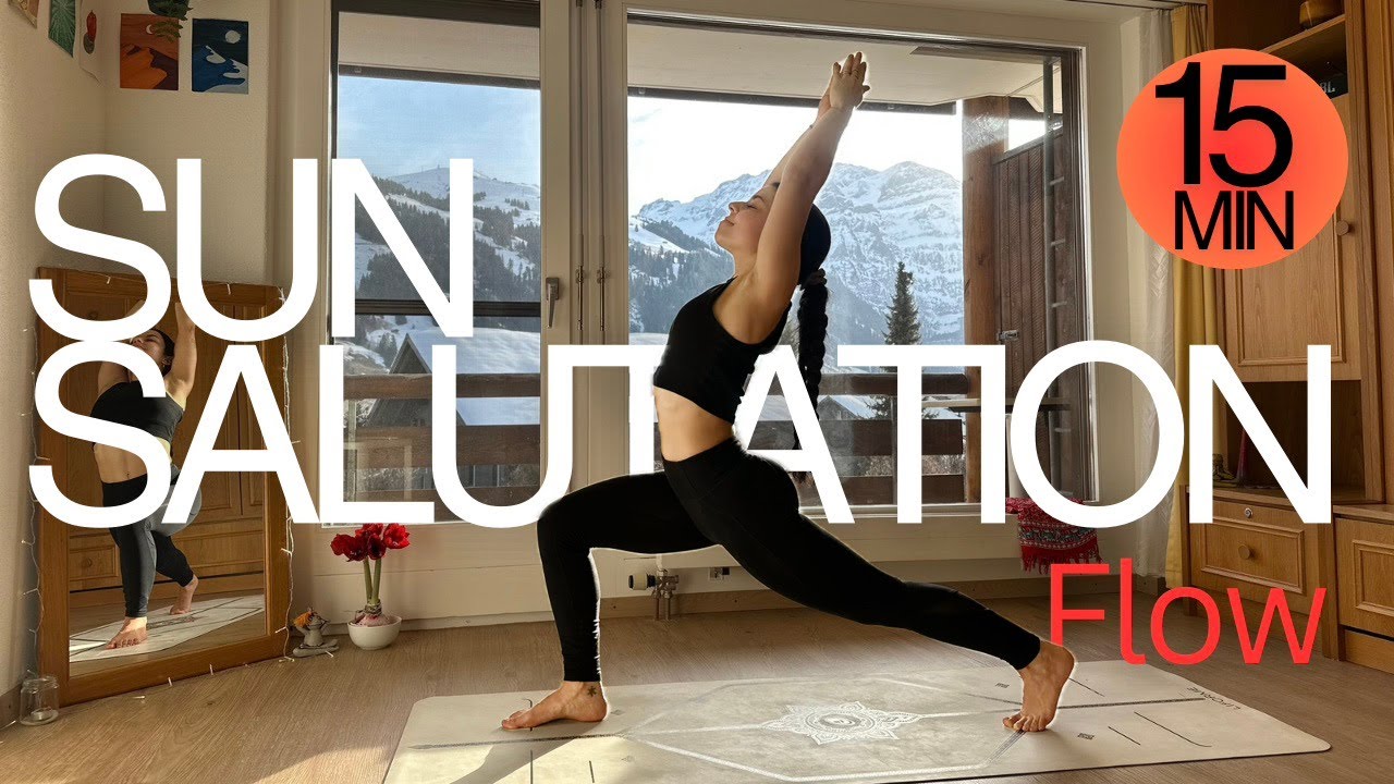 15 Min Full Body Vinyasa Yoga | Sun Salutation Flow