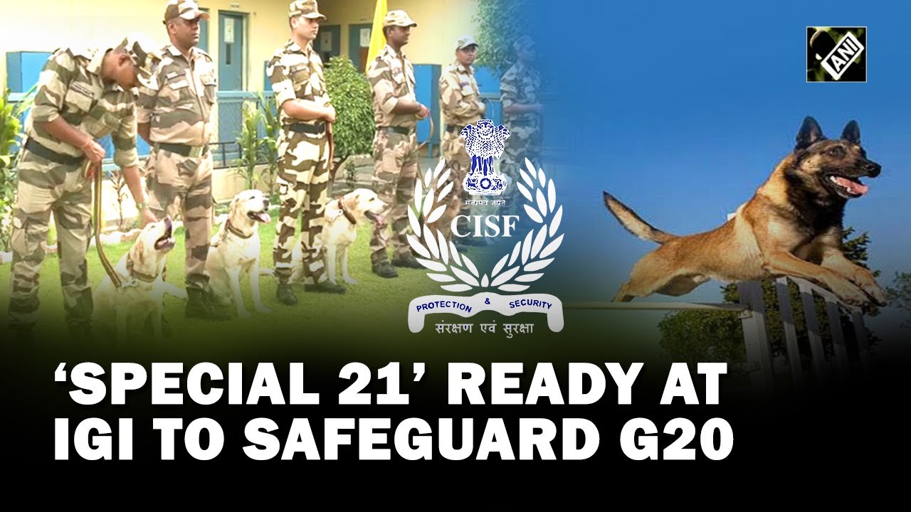 CISF&rsquo;s special dog unit prepped up at IGI Airport ahead of G20 International Summit