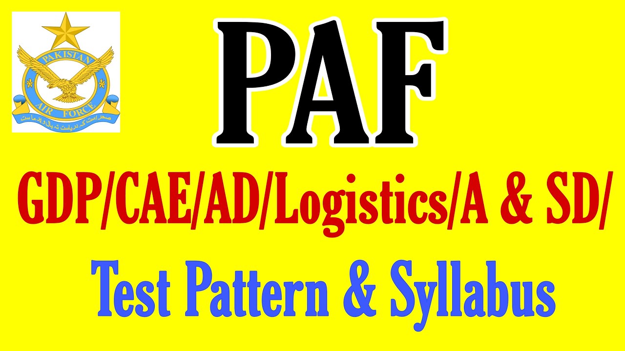 PAF Test Pattern & Syllabus | PAF Initial Test Preparation 2023