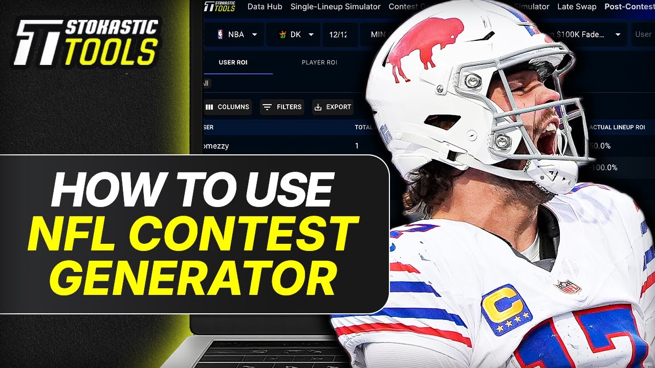 How To Win At NFL DFS In 2025-26 | How to use Contest Generator