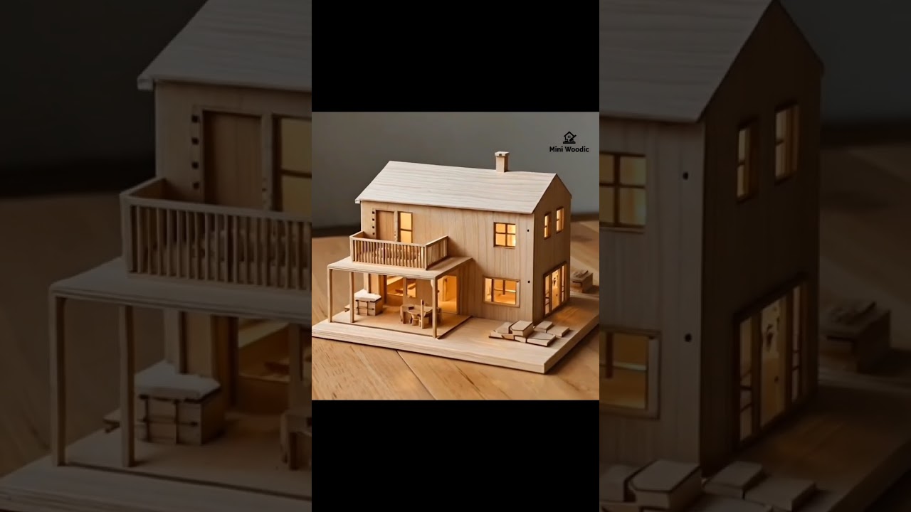 🌟 Handmade Wooden Miniature House | DIY Plywood Craft | Mini Woodic