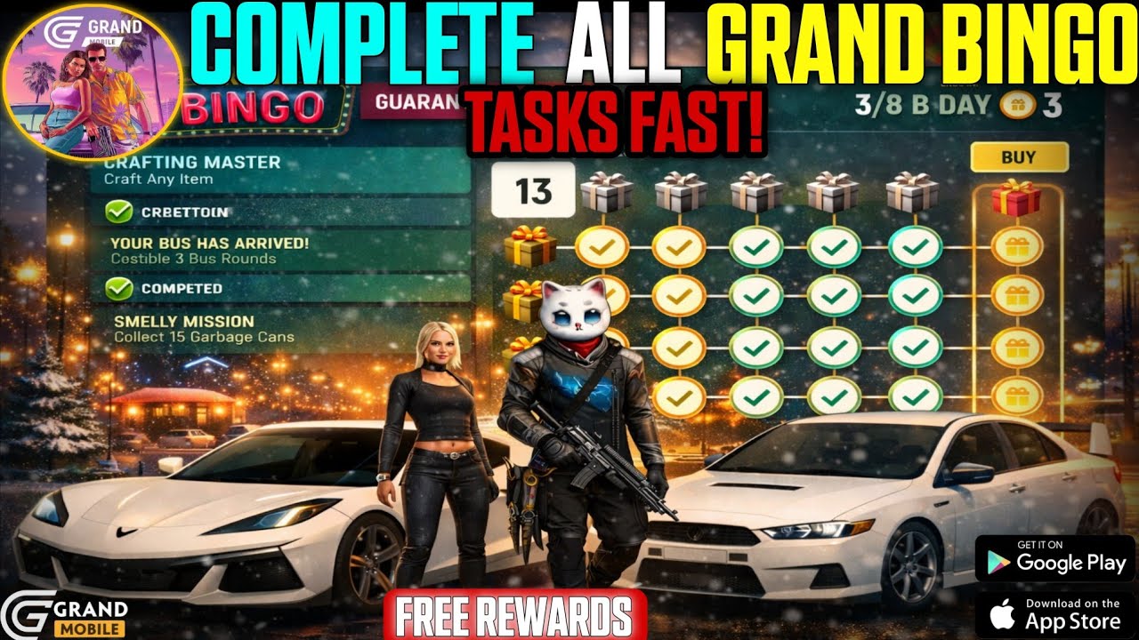 🚨 HOW to COMPLETE ALL GRAND BINGO EVENT TASKS FAST! Full Guide | Grand Mobile RP Life Simulator