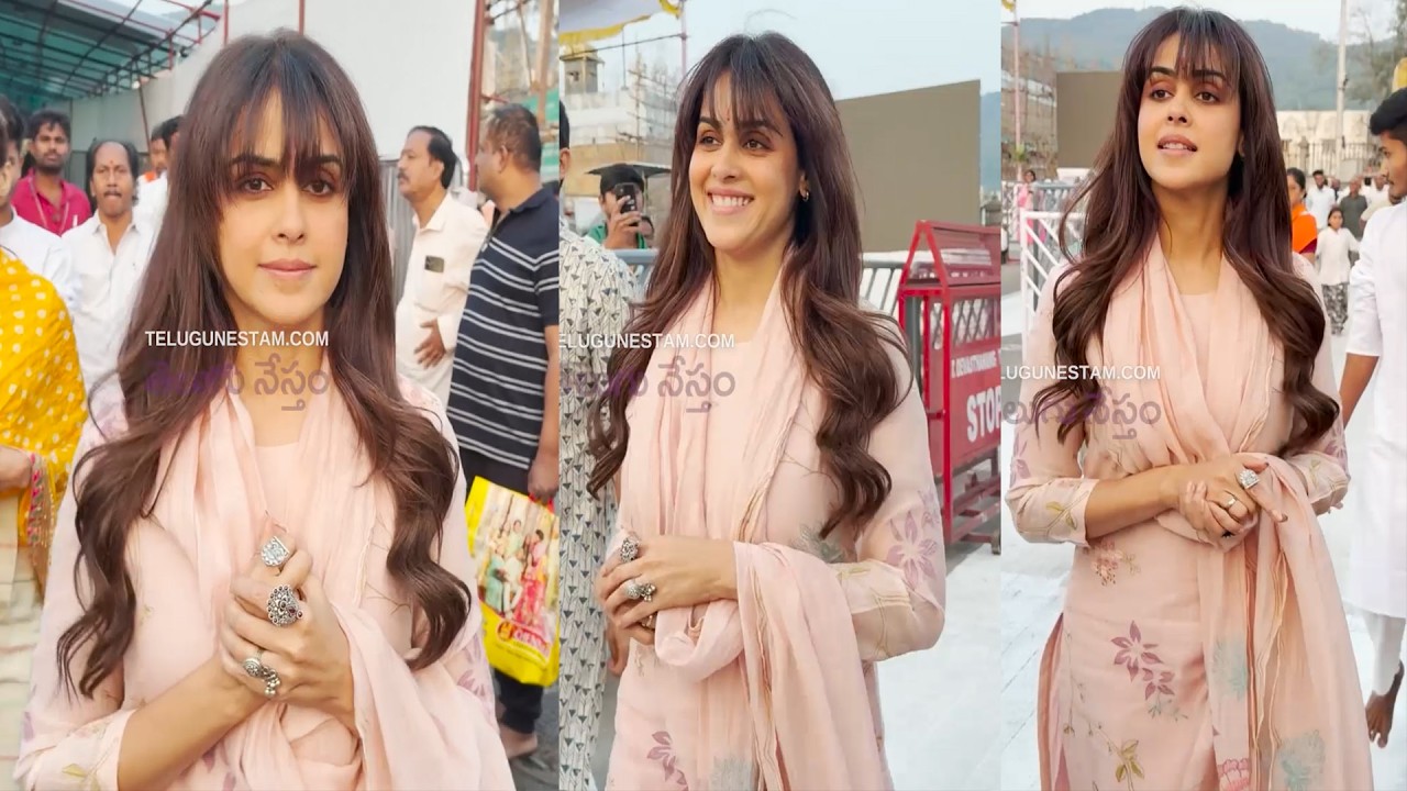 Telugu Tamil Actress Genelia D Souza Offered Prayers At Tirumala Temple