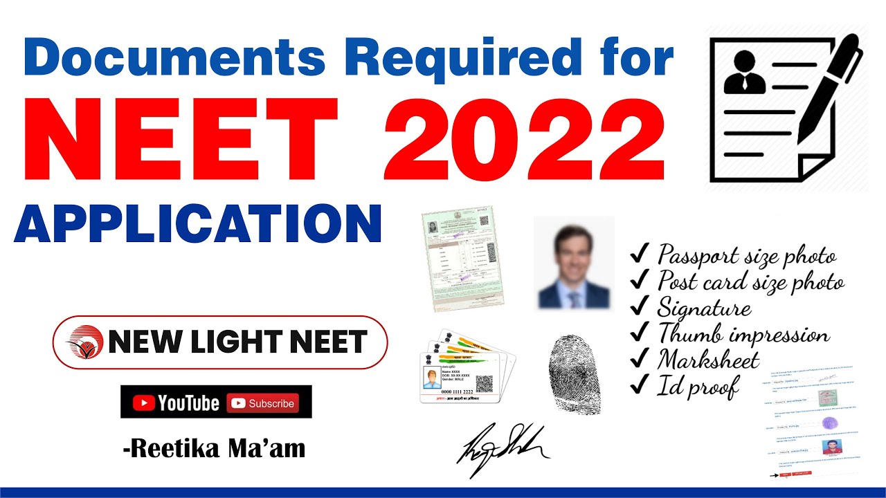 INFORMATION ABOUT NEET 2022 REGISTRATION | Documents Required for NEET 2022 Application #newlight