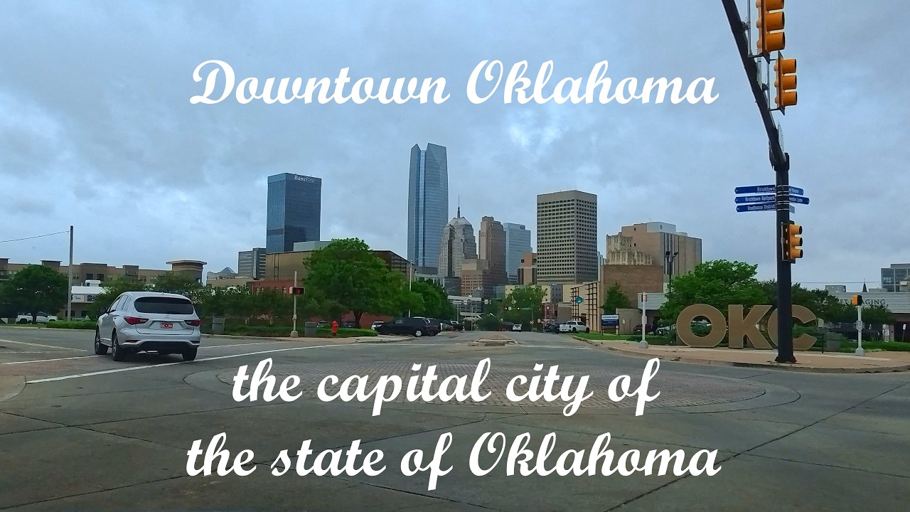 Relaxing 4K Drive in Downtown Oklahoma City: Streets, Parks & City Views Apr 2026