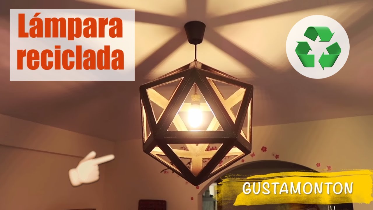 Cómo hacer LAMPARAS con MATERIAL RECICLADO FÁCIL. MANUALIDADES FÁCILES