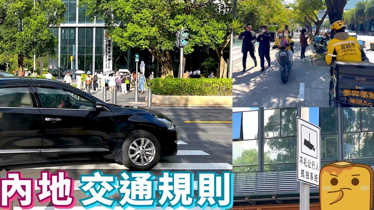 [偽中產遊深圳] 深圳🛵開晒上行人路?! 內地成日衝紅燈🚦?! 內地交通規則+港車北上小貼士！