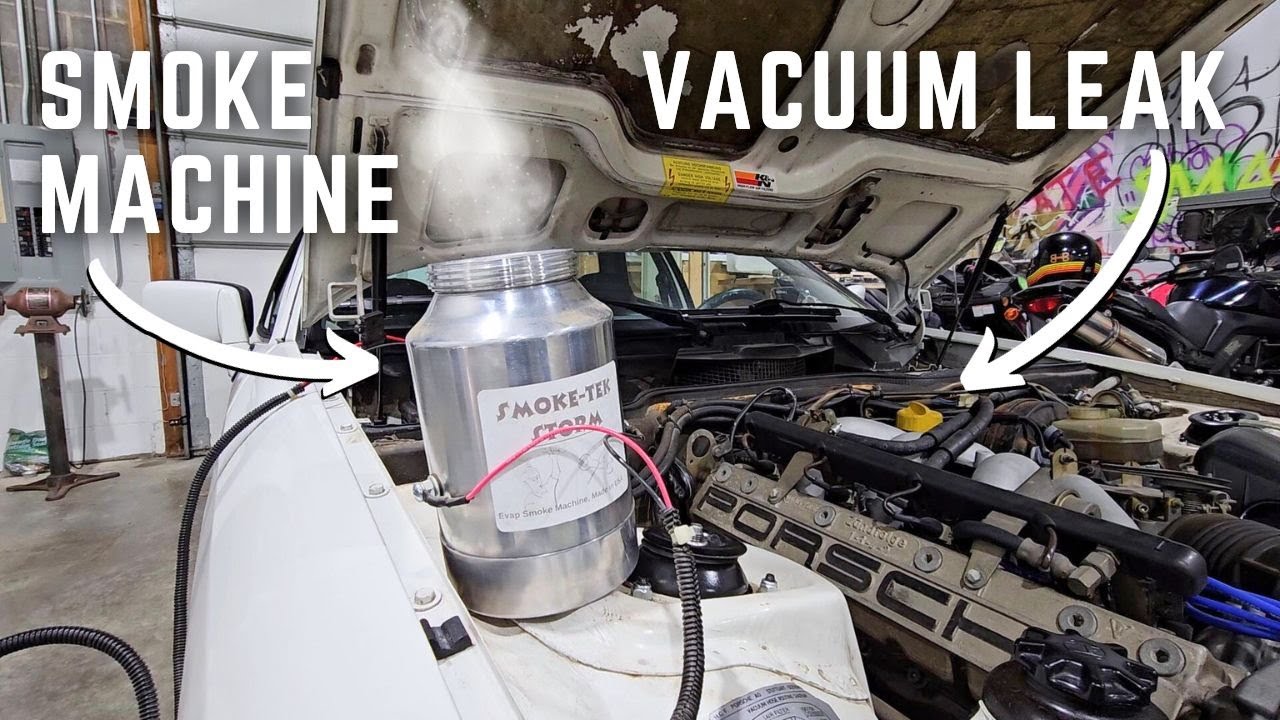 Porsche 924 Vacuum Leak Repair Using A Smoke Tester!