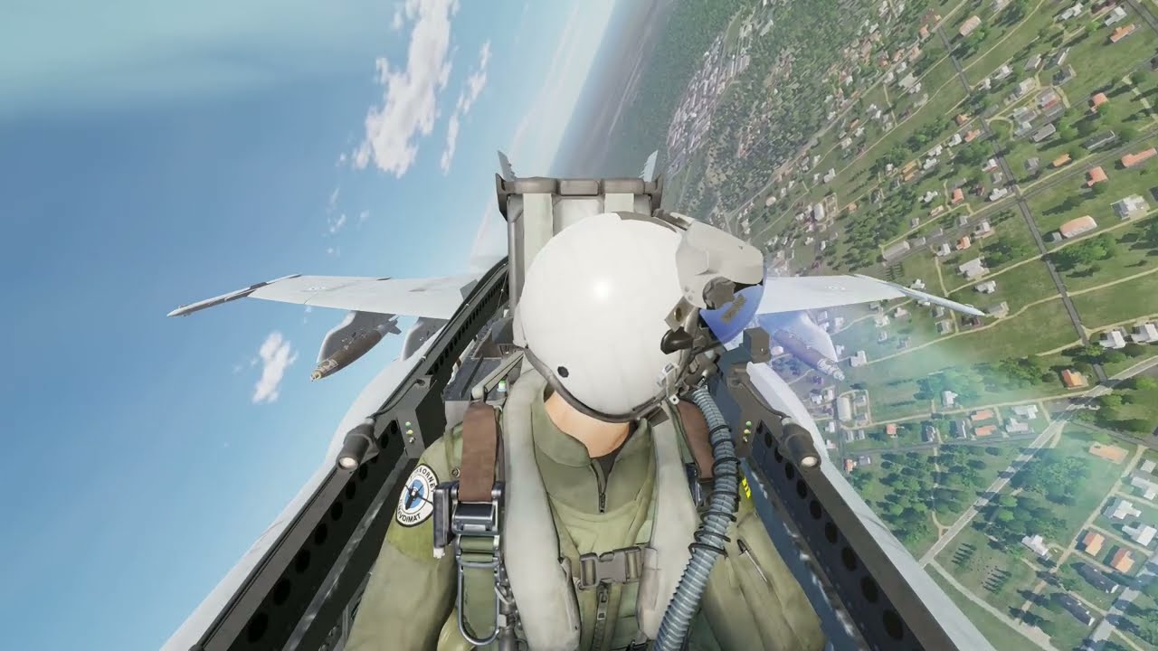 DCS - Sights and sounds of the virtual Arctic - Finnish Air Force F/A-18C Hornet JDAM live fire drop