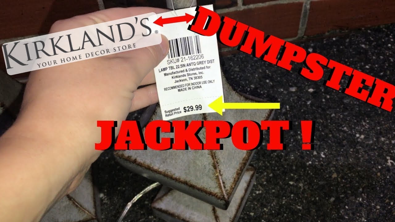 JACKPOT! More Brand New Lamps! Dumpster Diving At Kirklands ! - Dumpster Dive Night #56