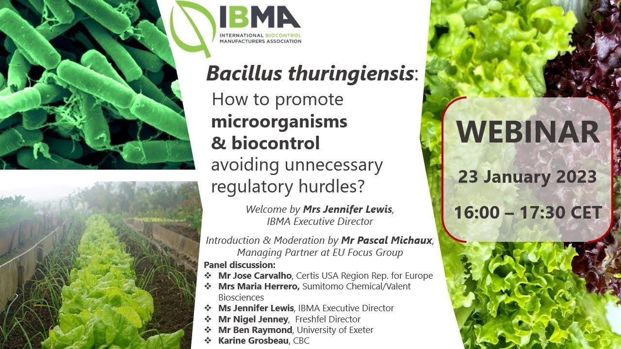 IBMA webinar - How to promote microorganisms & biocontrol
