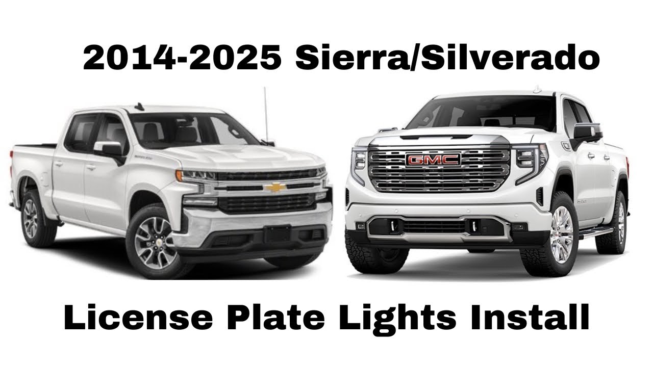 2014-2025 Chevy Silverado GMC Sierra LED License Plate Lights Install