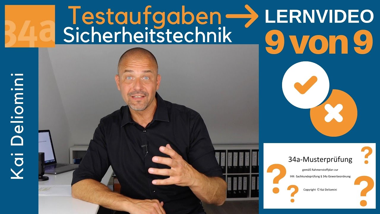 34a-Prüfung: Testaufgaben Sicherheitstechnik (Teil 9 von 9)
