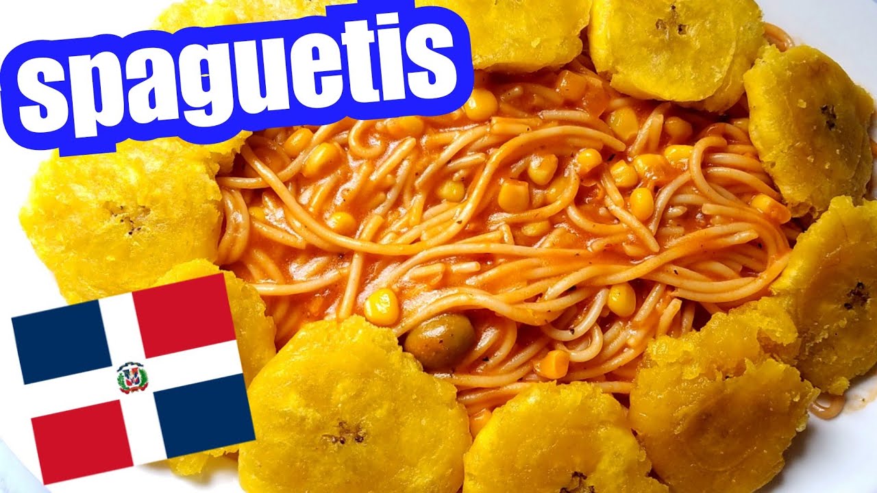SPAGUETI CON SABOR DOMINICANO   / TOSTONES CRUJIENTES
