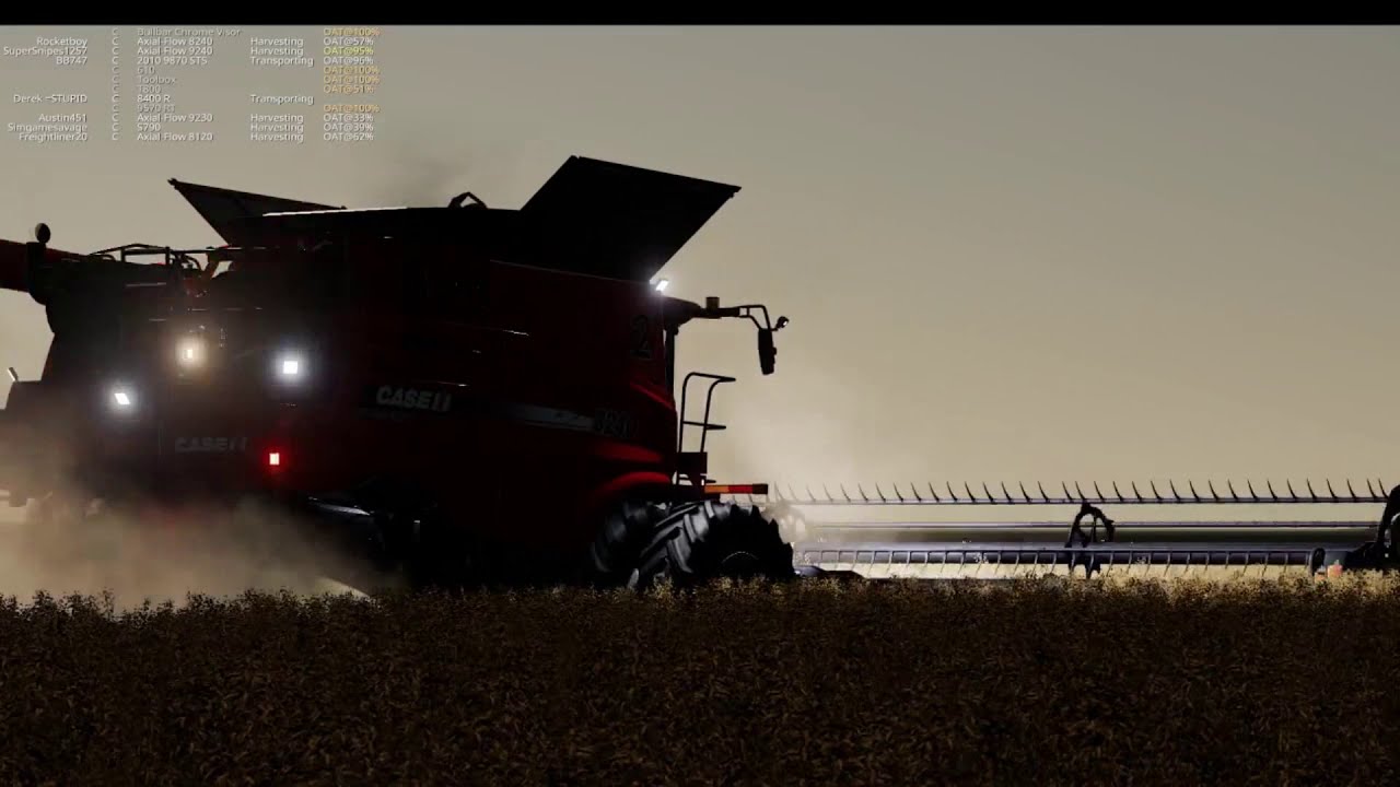 Big Oat Harvest On Cornbelt Epic Cinematic