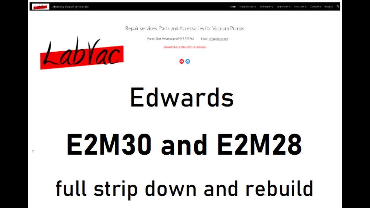 Edwards E2M30 and E2M28 full strip down and rebuild