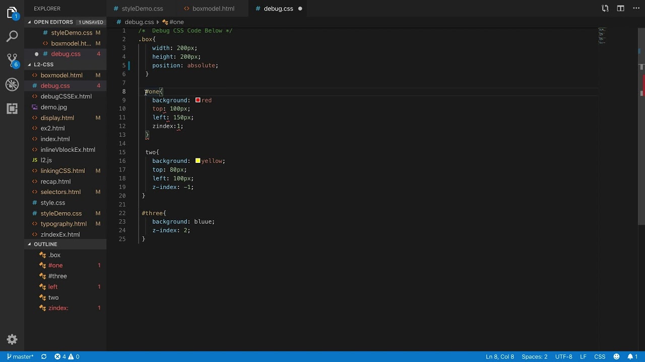 Debugging CSS
