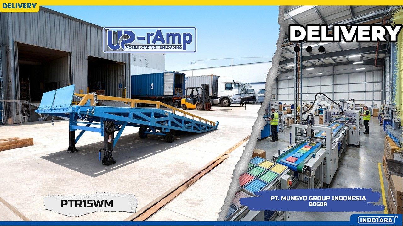 DELIVERY UP-RAMP MOBILE LOADING & UNLOADING DOCK PTR15WM 15 TON MENUJU PT. MUNGYO GROUP INDONESIA