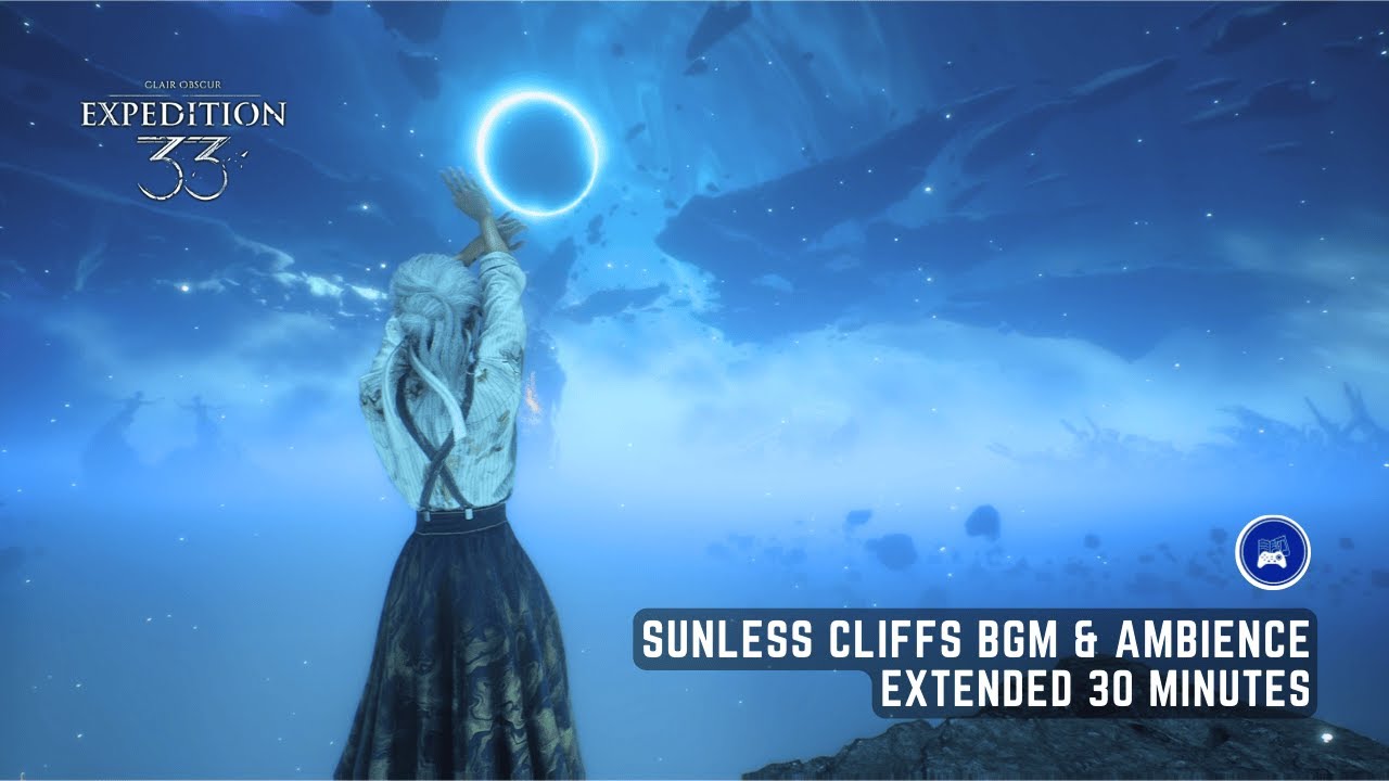 Sunless Cliffs BGM with Ambience - Expedition 33 OST Extended 30 Min  [4K HQ]