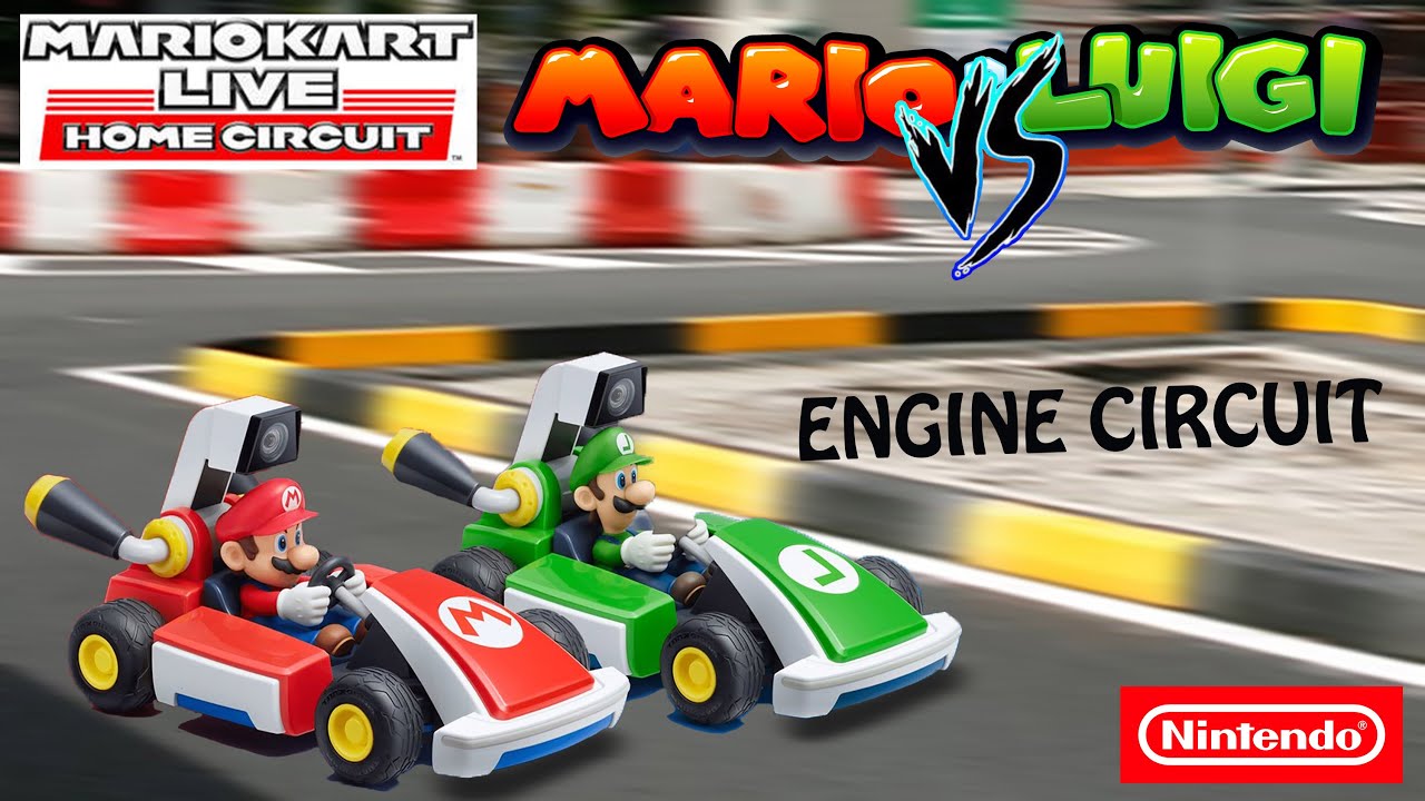 MARIO KART LIVE, HOME CIRCUIT - MARIO VS LUIGI - RACE IN THE ENGINE GARAGE