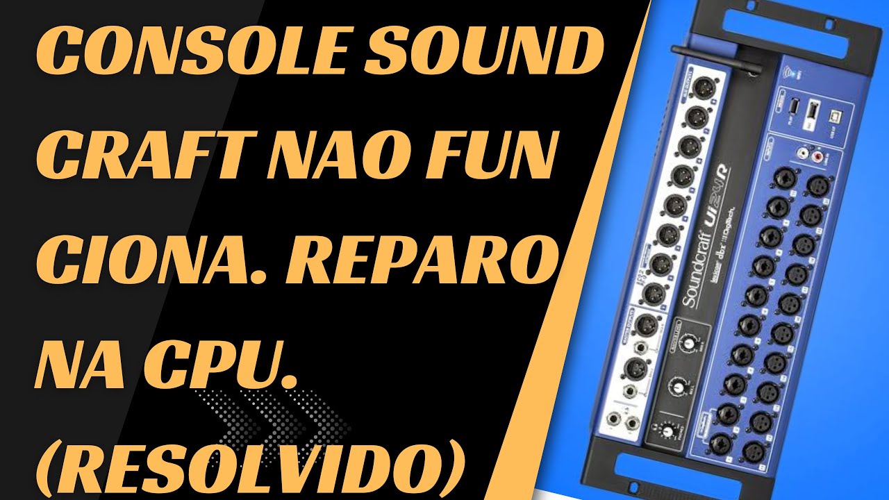 Cuidados ao utilizar sua soundcraft ui24. Console travando (resolvido)
