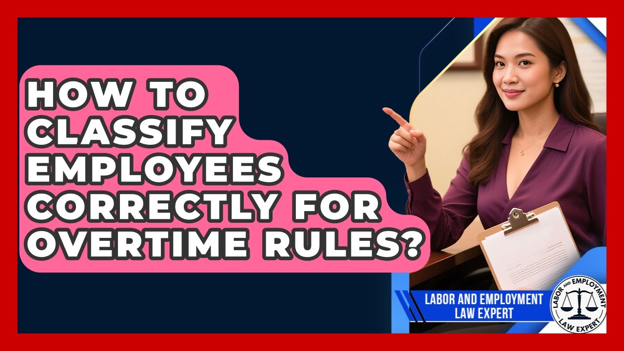 How To Classify Employees Correctly For Overtime Rules? - Labor and Employment Law Expert