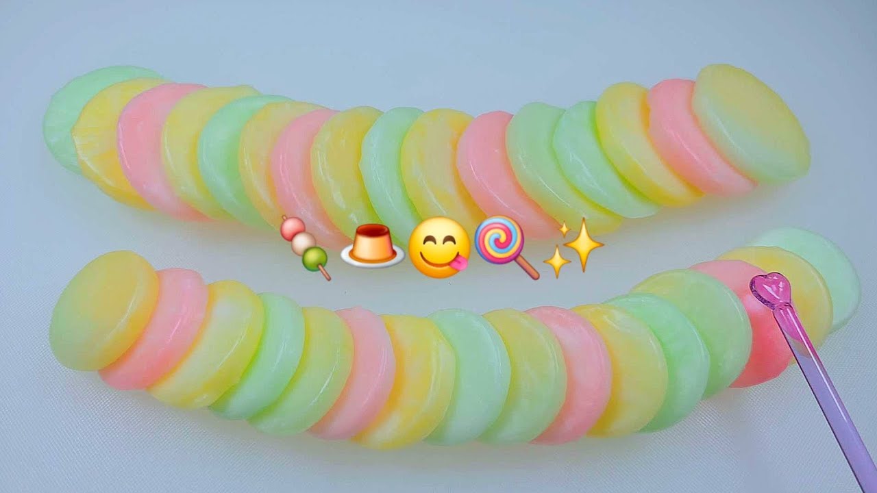 🍡 Deliciously Satisfying Crunchy Wax-coated Sponge Slime ASMR | 군침도는 왁스 스펀지 슬라임 ✨️ 
