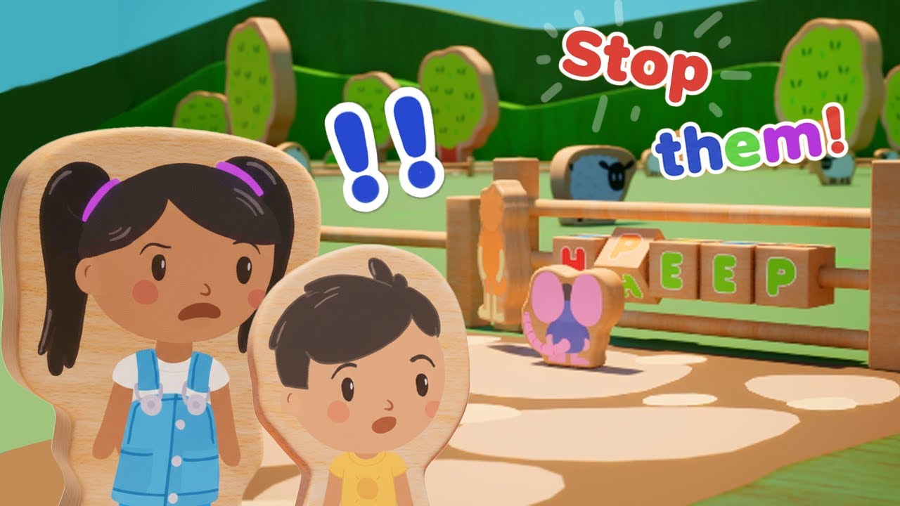 Oh no! The Mischievous Cat and Rat scrambled the letters! 🐱🐭 Help Chip & Willow Fix the Spelling!