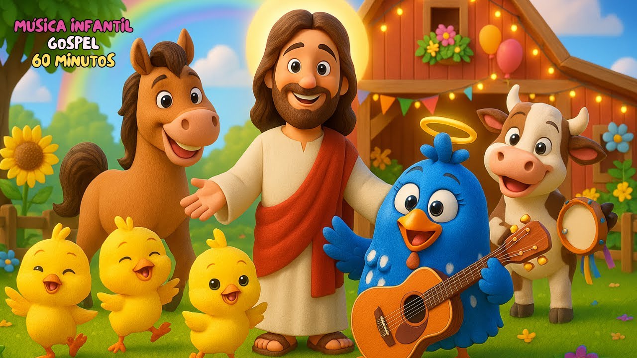 A Galinha Pintadinha de Jesus | Jesus na Fazendinha| Louvor Infantil | Gabi Gospel Kids em Português