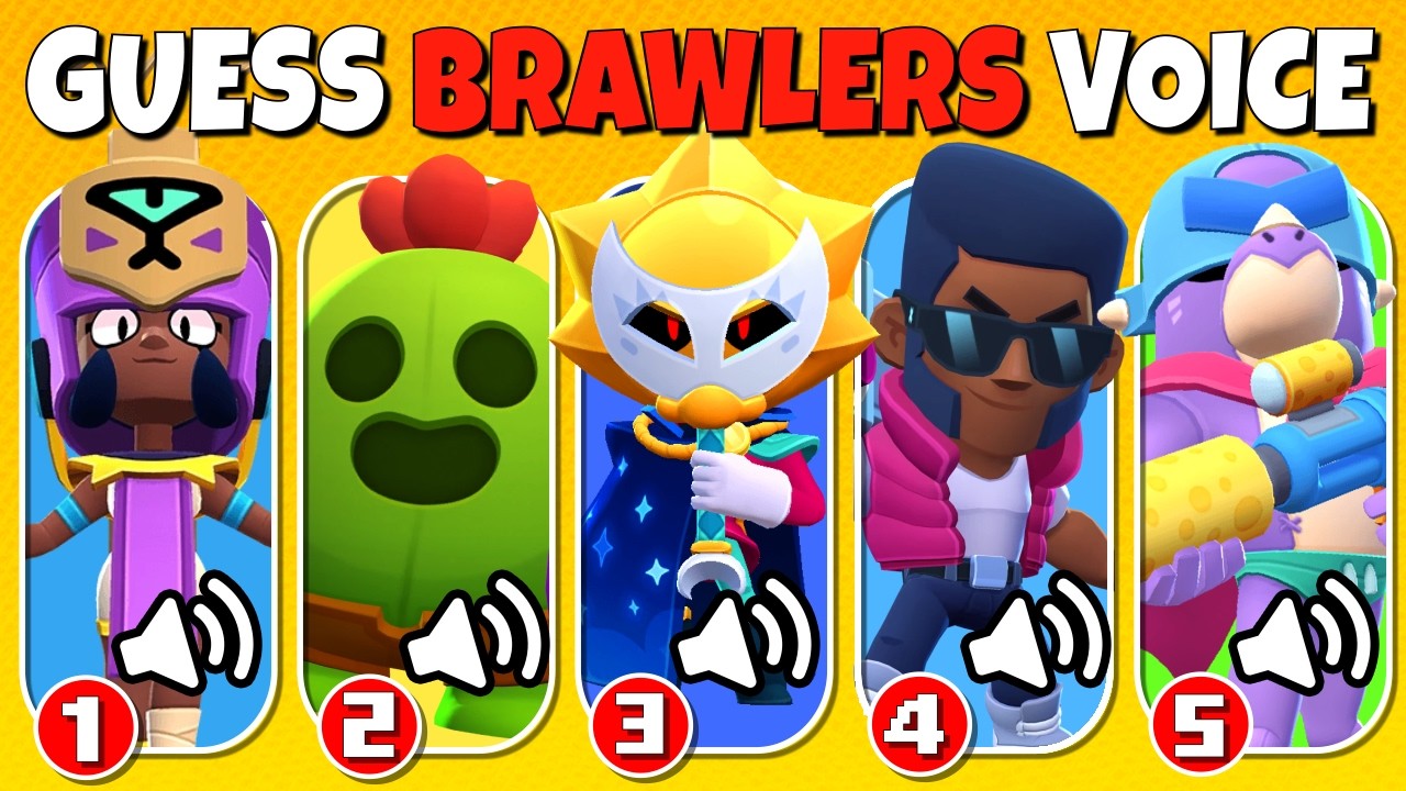 Guess The Brawler by Voice and Sound ✅ Sirius,  Najia, Glowbert | Brawl Stars Quiz