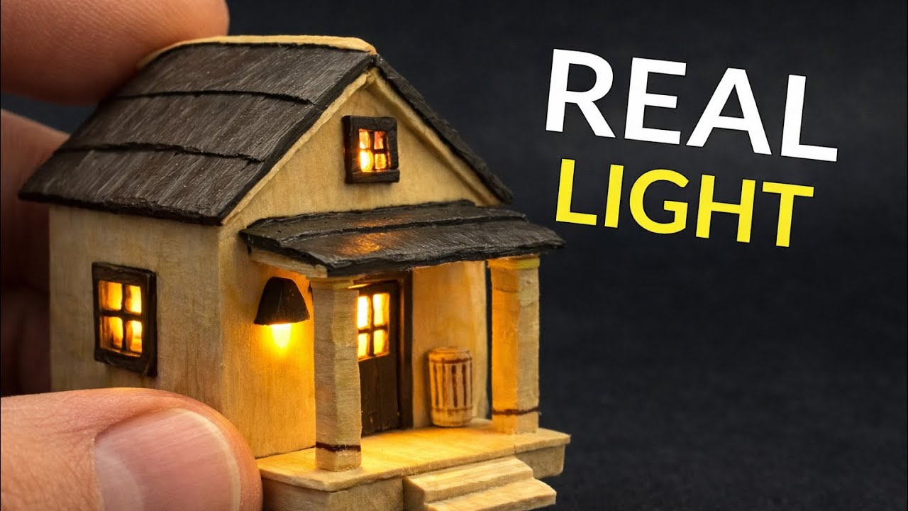 Carving a Miniature Wooden Farm - Building the Farmhouse from Wood
