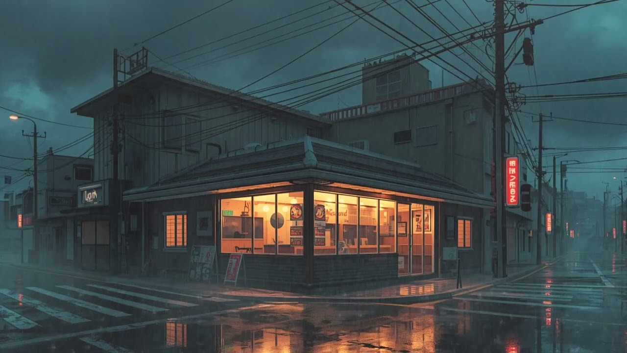 Chill Lofi & Rain Ambience – Cozy Japanese Street Mood for Sleep & Focus