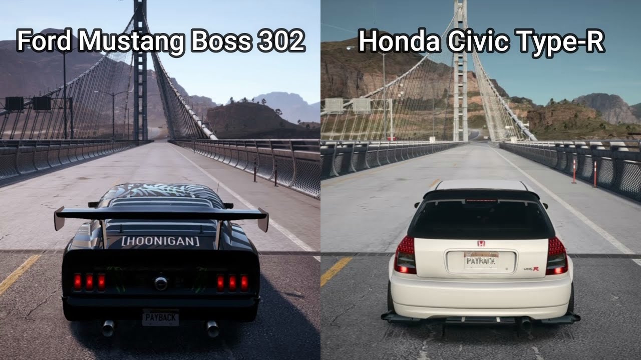 NFS Payback - Ford Mustang Boss 302 vs Honda Civic Type-R - Drag Race