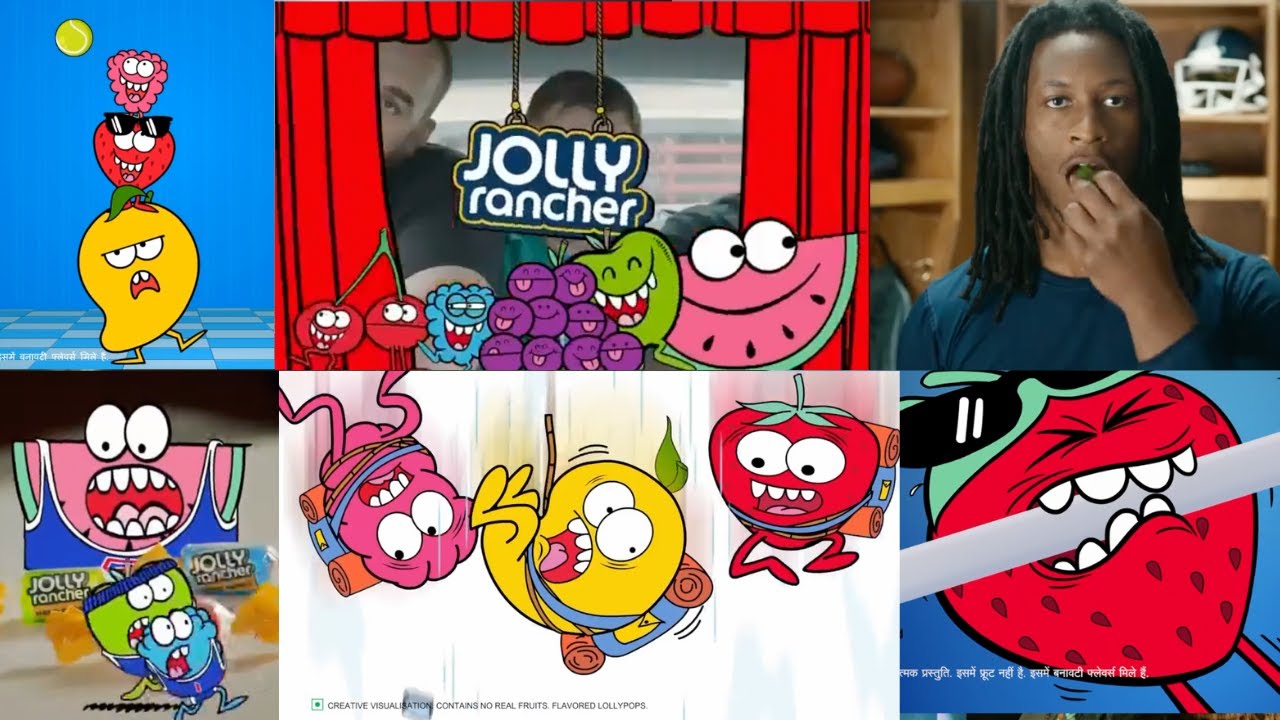 Подборка рекламных роликов Jolly Rancher. Вся смешная реклама жевательных конфет.